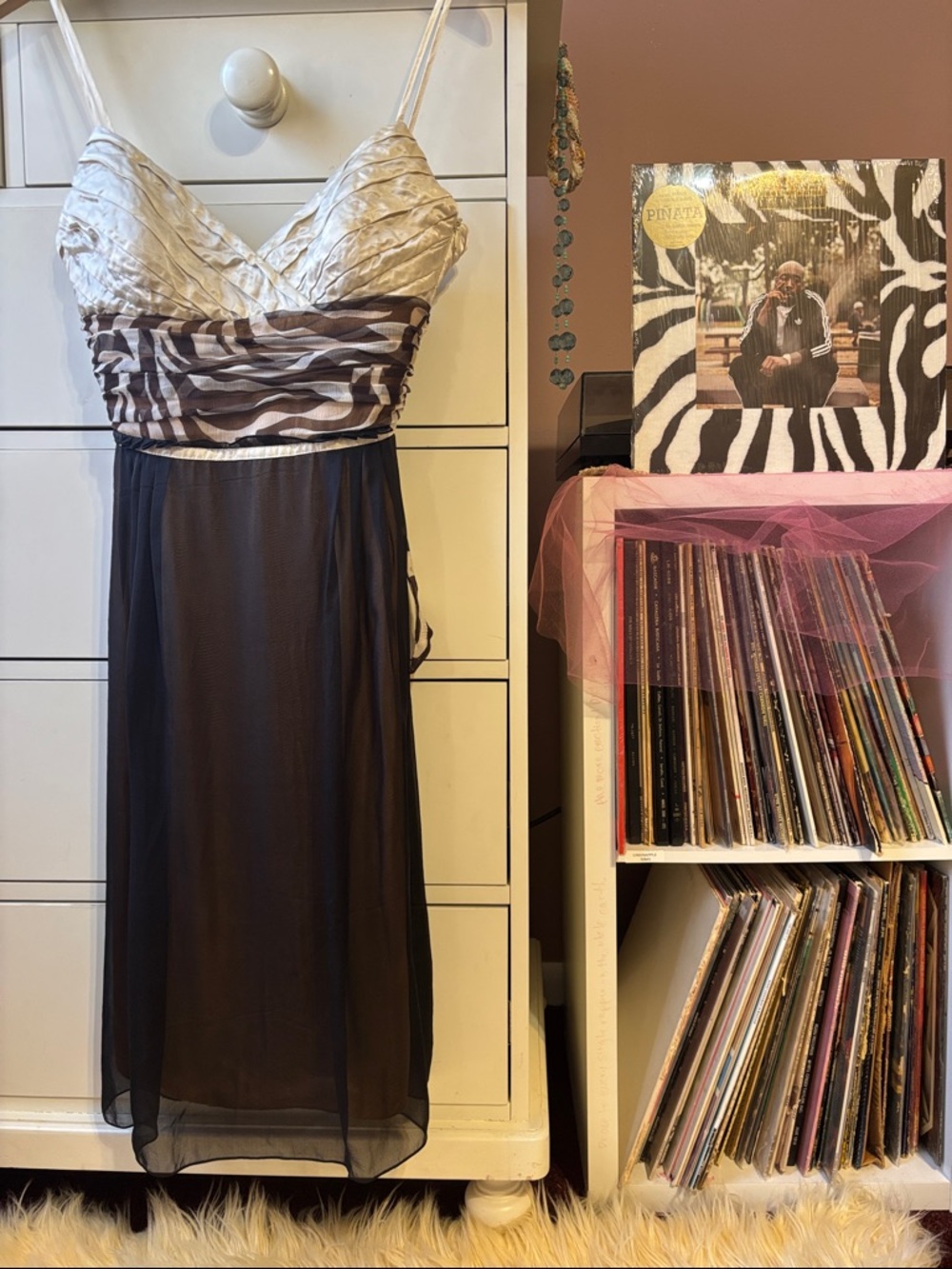Vintage Silk Sonja Kiefer Designer Mini Dress Y2K Baddie Animal Print Small Cute